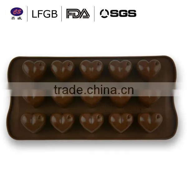 DIY mini heart shape factory price fashionable silicone cake molds