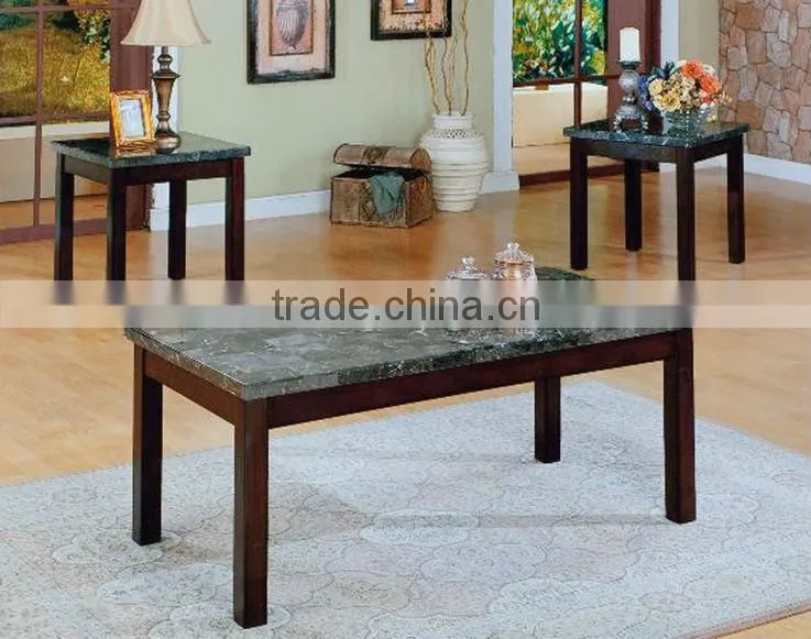 COCKTAIL AND END TABLE -3PKS / Cheaper Faux Marble Coffee Tables