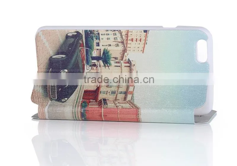 Concise design pu cell phone case animal for samsung gt-18552