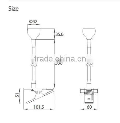clamp-mounting led reading light for table