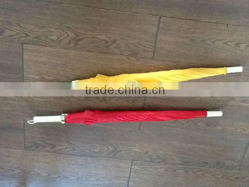 promotional cheap wooden handle straight sun umbrellas