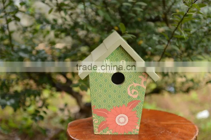 FSC certification outdoor wooden bird cage feeder