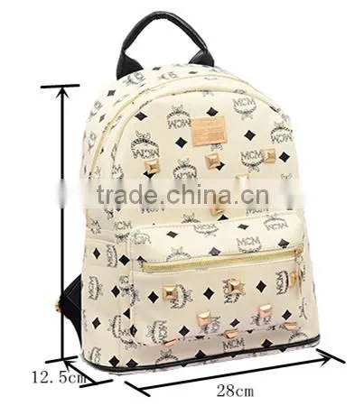 Quality PU High School Student Backpack For Girls