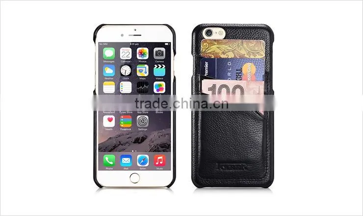 Credit Card Slots Leather Back Cover Case For Iphone6