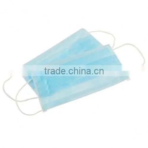 High quality 3ply disposable face mask with logo, medical face mask with tie with earloop