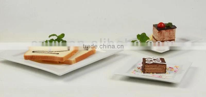 White Porcelain Square Plate