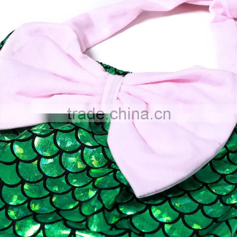 2016 wholesale kaiya hot cakes baby swim suit green mermaid tail swim wear