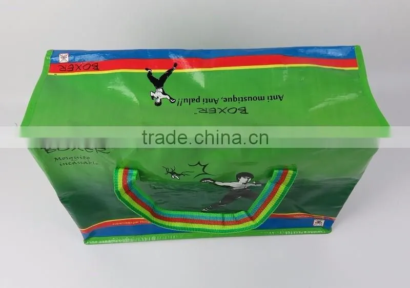 Promo Polypropylene Laminated PP Woven Shopping Bag With Zipper