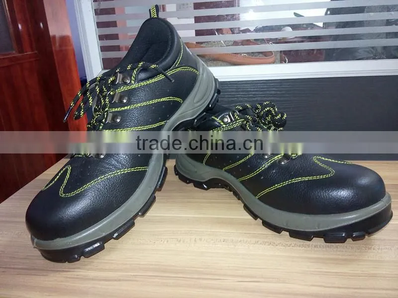 Hot selling Genuine Leather steel toe cap safety shoes