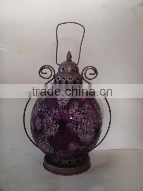 hanging mosaic glass lamp