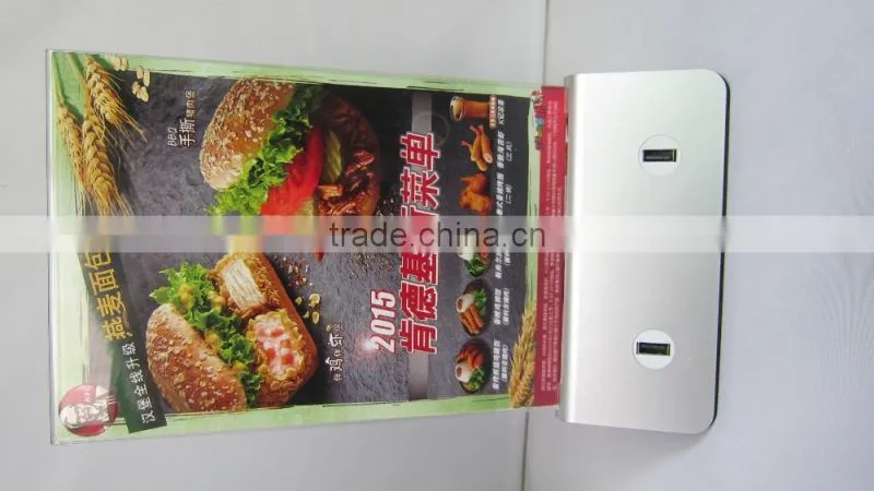 High capacity portable charger power bank with LED advertisement display