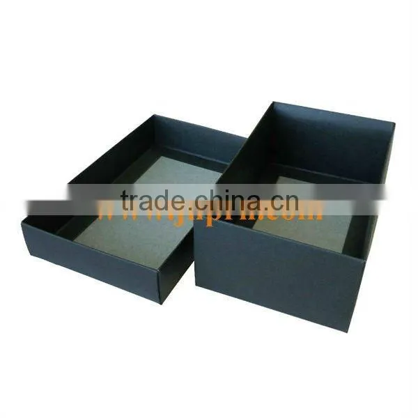Black men's shoe box display
