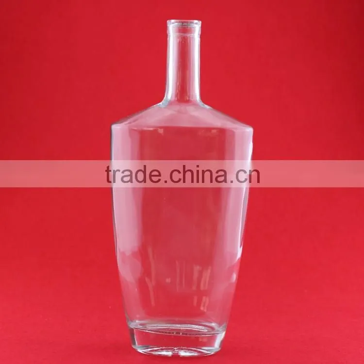 High quality heart gin bottle frosted alcohol bottle violin glass bottle
