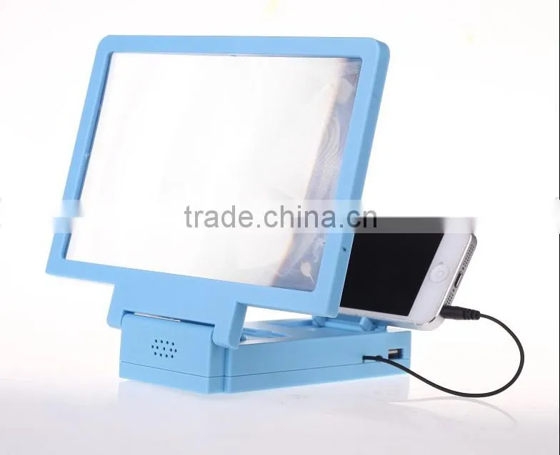 New product Large mobile phone 3D screen magnifier with 4000~6000mah power bank