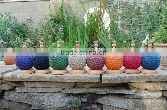 Classical homeware turned beech wooden twine string holder