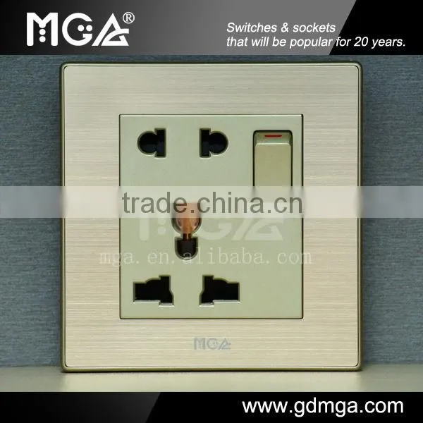Earthing 13A multi socket / wall switch socket