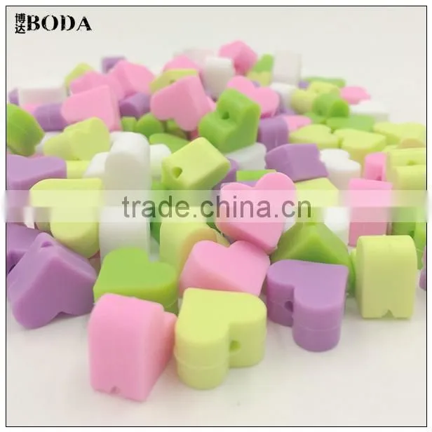 Loose silicone beads Hexagon bead silicone beads