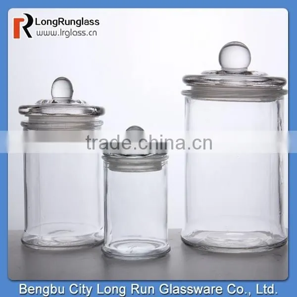 LongRun maufacturer blank glass cylindrical storage jar