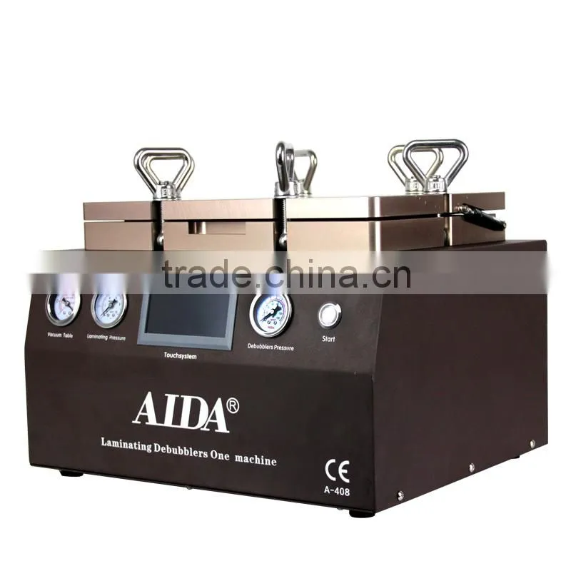 2015 new 100% no bubbles LCD & Touchscreen Laminating refurbish machine with display, without Air compressor and Air pumper.