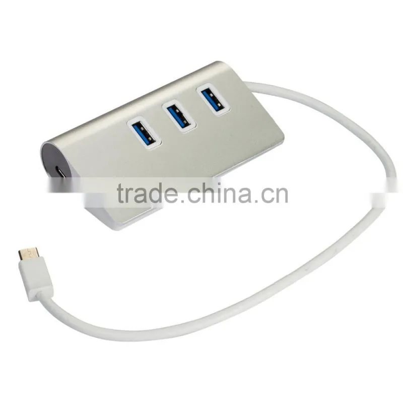 High Performance type c 14.5V 2A power charging with 3 port usb 3.0 hub +1 usb type c hub