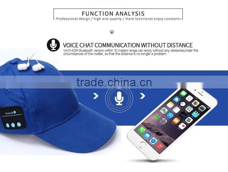 Smart Bluetooth Cap Baseball Cap Sun For Phones Outdoor Sport Bluetooth Stereo Music Hat Wireless headphone
