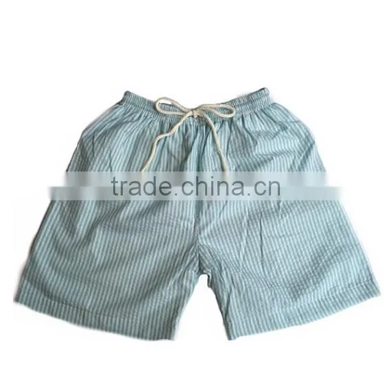Monogrammed Boy's Seersucker swim trunks