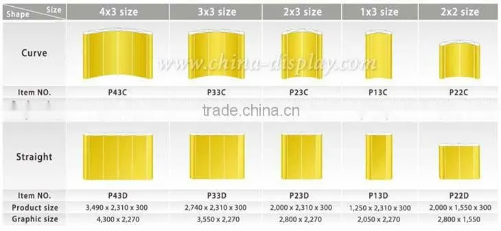 2016 New Product portable trade show pop up backdrop wall