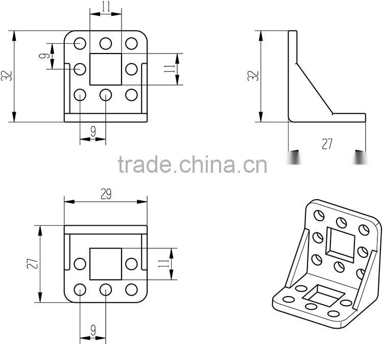 Plastic frame DIY model accessories The car accessories fixed frame 1203