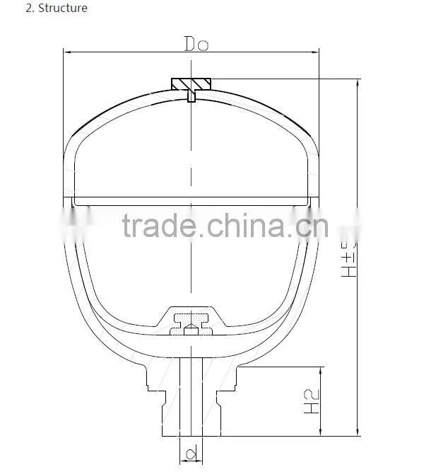 Diaphragn accumulator GXQU hydraulic manufacturer