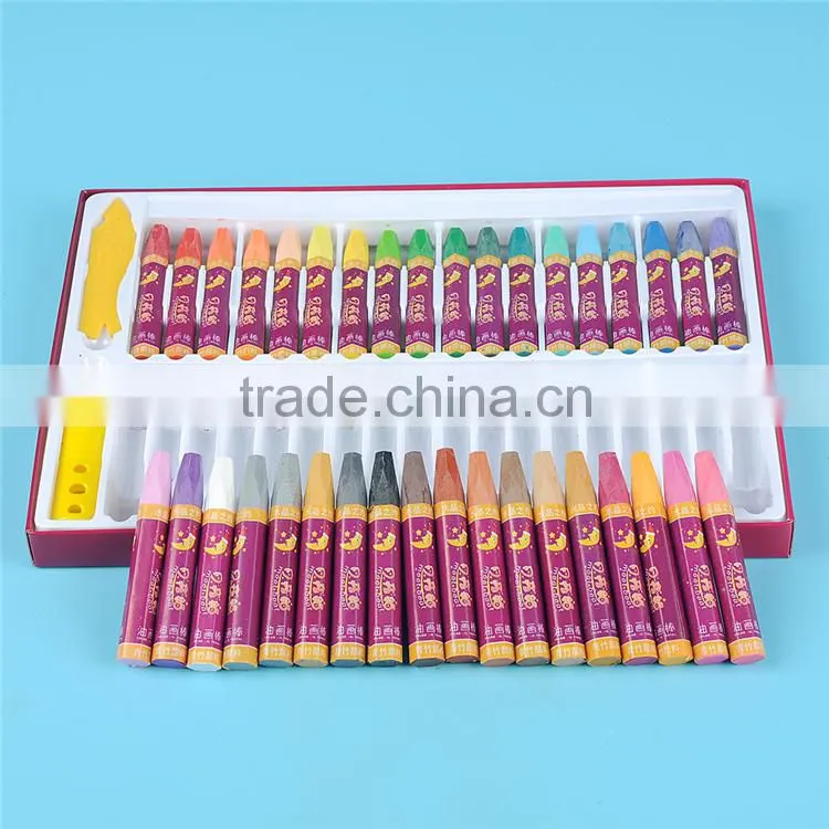 Hot sale fancy mini kids wax crayon set 36 colors, custom multi color stackable wax crayon for kids