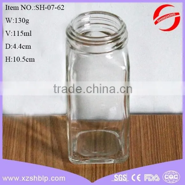 115ml Glass Storage Bottles , Glass Jars For Spice
