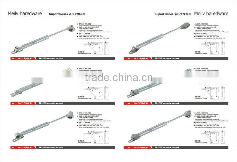 Foshan factory 2015-2016 high quality Made in China 50N 60N 80N 100N 120N kitchen gas spring
