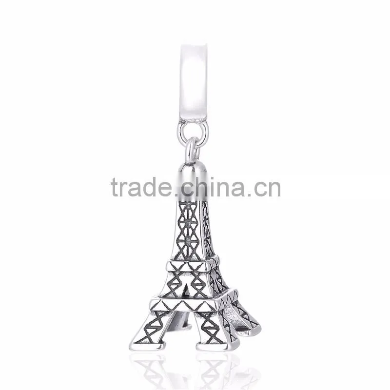 S167 Globalwin Chinese Imports Wholesale Silver Eiffel Tower Charm Pendant