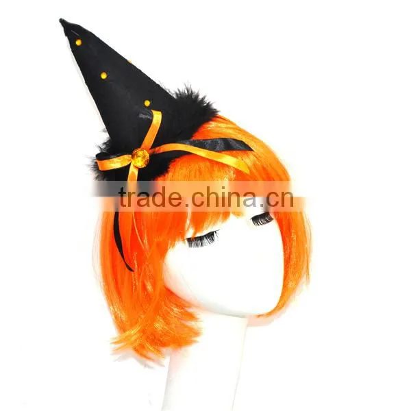 PURPLE WITCH HAT HEADBAND AS HAIR DECOR FOR CARNIVAL PARTY EVENT