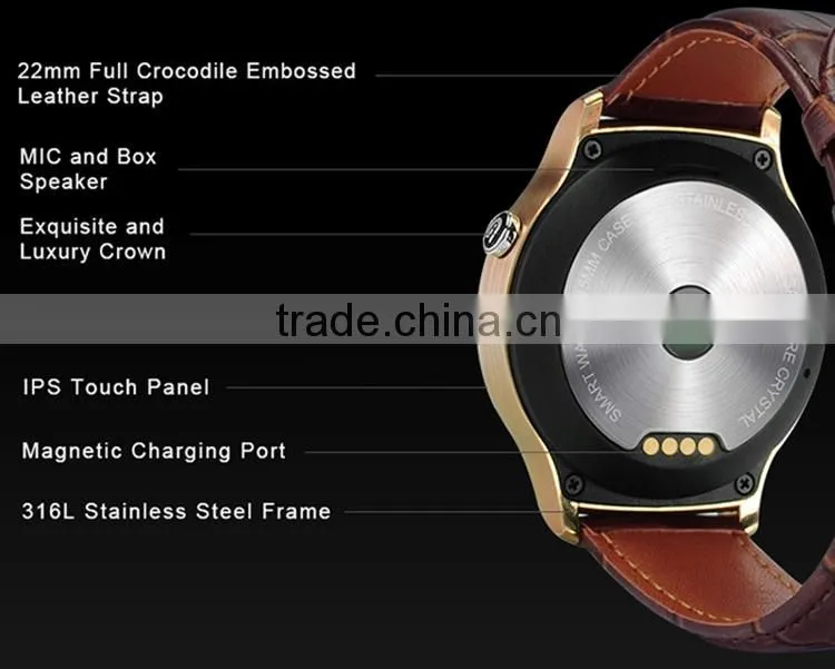 New 1.33'' Inch Full Circle Bluetooth 4.0 Syn Pedometer GW01 Android iOS Smart watch