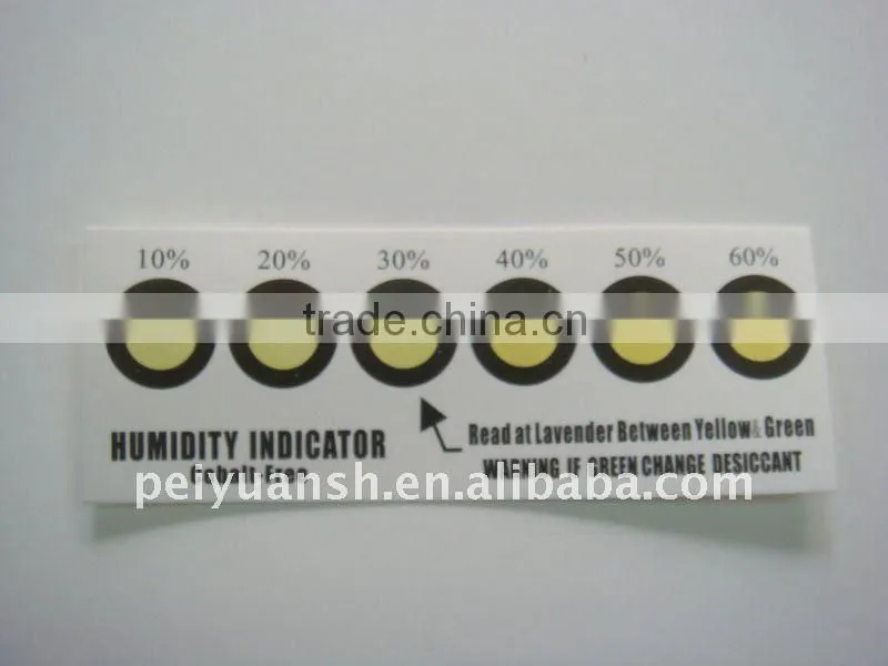2014 New 6 spot cobalt humidity changing card for PCB factory