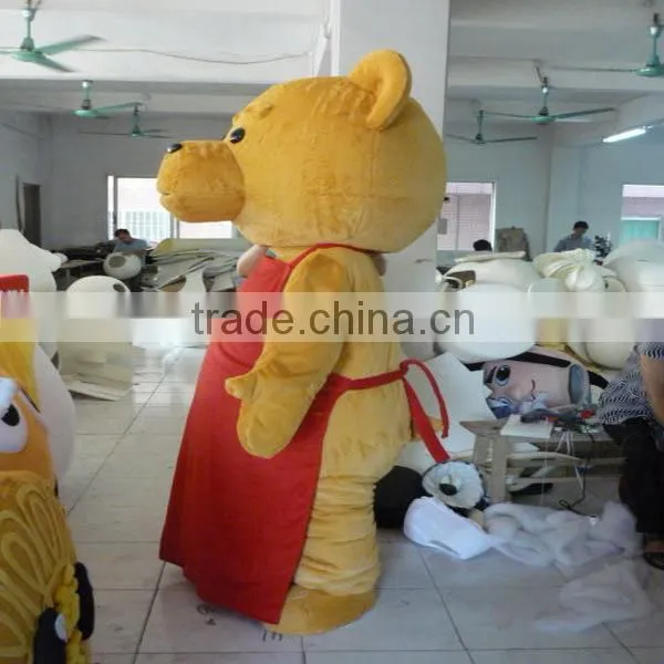 Funny rabbit ear teddy bear mascot costume/mascot costume/mascot