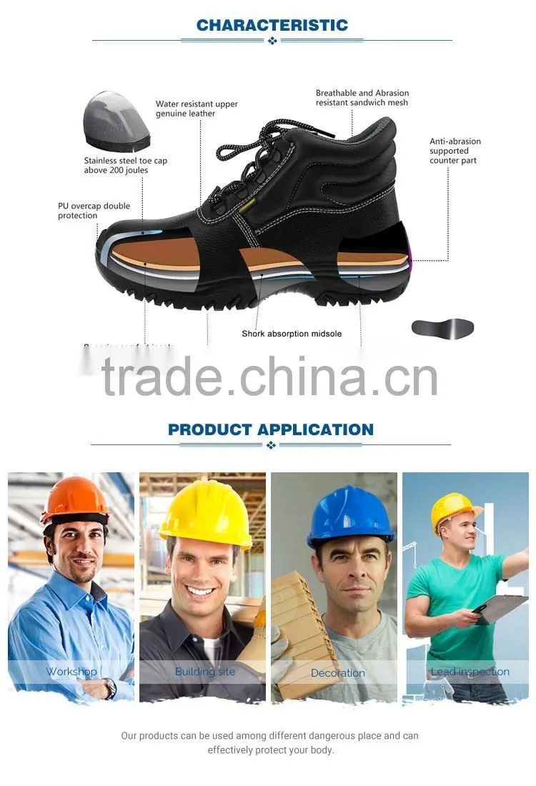 steel toe functional working shoes for foot protection