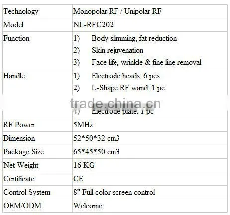 NL-RFC202 best rf skin tightening face lifting machine electrical stimulation face lift machine