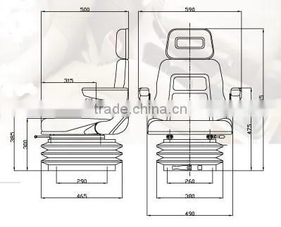 For Construction Machinery Truck Seat