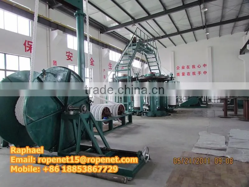 braided hawser rope machine/hawser machine for making rope of multifilament,nylon,dyneema: https://youtu.be/flTrF7Bg4NY