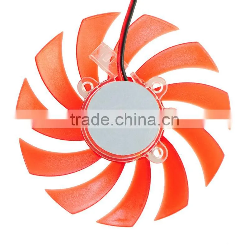 Red 75mm DC 12V Heatsink Case Card Cooling Fan 2 Pin Cooler for Computer PC CPU