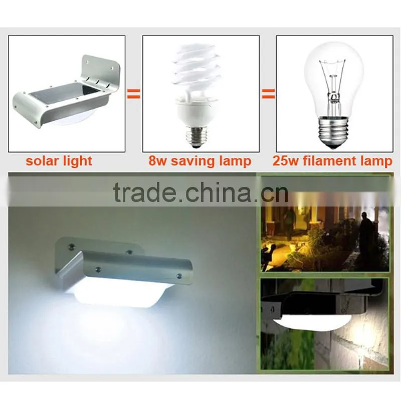16 LED Solar Powered Light Sound Motion Sensor solar Garden Outdoor street Light Waterproof