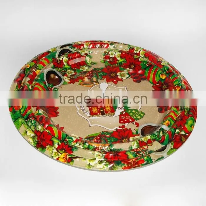 Wholesale Cheap Christmas round Plate