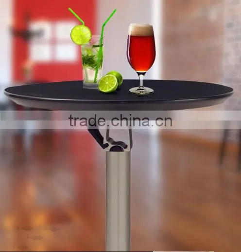 fashion modern outdoor folded ABS top brushed aluminum high cocktail table bar table LQ- BT309