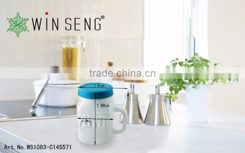 High Quality Spice Dispenser white ceramic spice jar