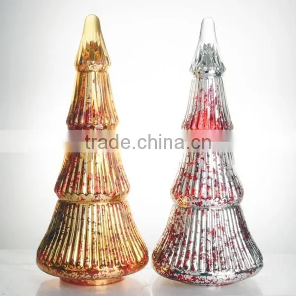colored decorative blwon glass christmas tree