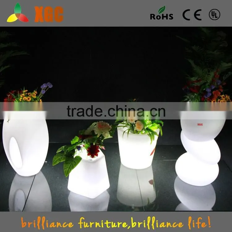 Outdoor illuminated big flower pot for park new