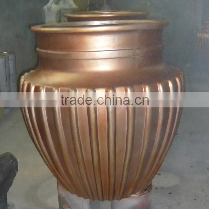 Giant round gold pot vase