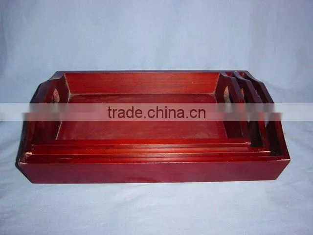vintage antique wooden serving tray